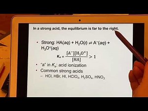 UC Merced - LAIR CHEM10 - Chapter 15: Acid-Base Equilibria Deprotonation in Strong Acids