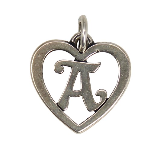 James Avery Heart Script Initial A Charm in Sterling Silver - Etsy Australia