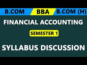 Introduction | Financial Accounting | B.COM / B.COM (H) / BBA . Semester 1