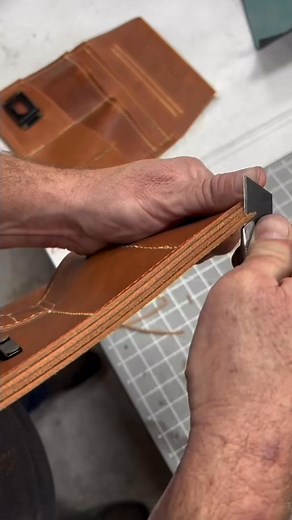 44K views · 309 reactions | The sound of cutting a leather edge with a sharp knife. Damn satisfying. And this belt sander is great for fine tuning, too. But yes, I really should consider hooking up some dust extraction, shouldn’t I? Sidenote: These babies are beefy! Seriously, you’re not wearing through one of these suckers. Ever. #Toolbelt #Tools #Tool #Leather #toolPouch #Maker #sawdust #dust | Calavera Tool Works | Facebook
