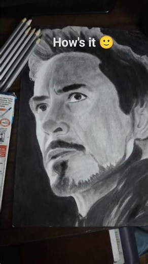 Realistic Tony Stark sketch 🔥 #art #edit #avengers