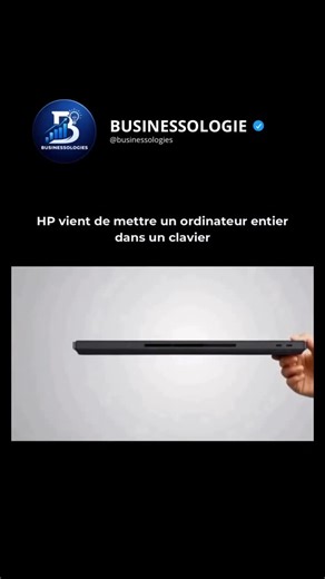 Businessologie on Instagram: "HP vient de redéfinir l’ordinateur de bureau avec l’EliteBoard Gla Next-Gen AI PC : un PC complet intégré dans un clavier ultra-compact de 12 mm. Alimenté par AMD Ryzen IA série 300 (jusqu’à 50 TOPS NPU), il offre des performances dignes d’un ordinateur de bureau, une accélération IA embarquée, une sécurité d’entreprise et des capacités de travail hybride, le tout via un seul câble USB-C. Lancement en mars 2026. Vous avez aimé ce contenu ? Suivez @businessologies po