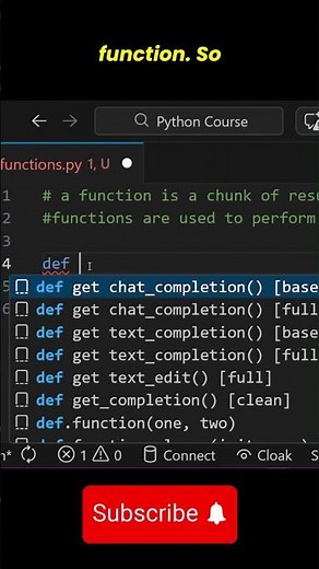 Defining functions in Python #pythontutorial #coding