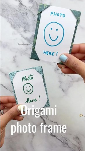Origami photo frame tutorial #origamitutorial #paperframe #papergift #origami #easycraft #photoframe