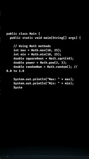 Learn Java MATH in less than a minute #programming #codeprep #coding #javaprogramming #learnjava
