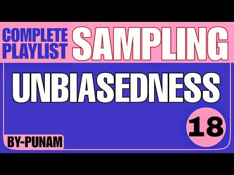 Unbiasedness in statistics |ONE SHOT VIDEO|Competitive exams |Solved examples|Statistics by Punam|