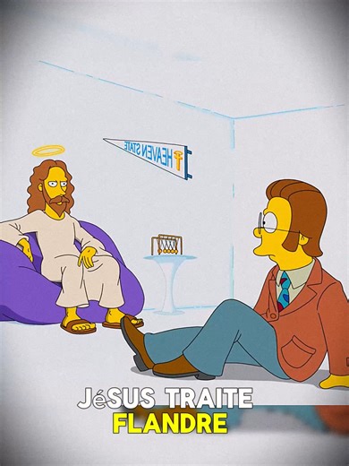 « Homer a failli griller, Flanders est monté au paradis et Jésus a sorti le carton rouge 😂⚡ » #tiktokfrance🇨🇵 #france #paris #movie #simpsons