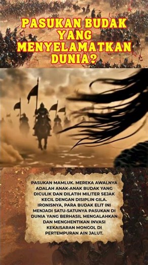 Pasukan Budak yang Menyelamatkan Dunia #mamluks #kekaisaranmongol #pasukanbudak