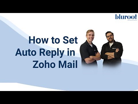 Auto-Reply in Zoho Mail (how-to)