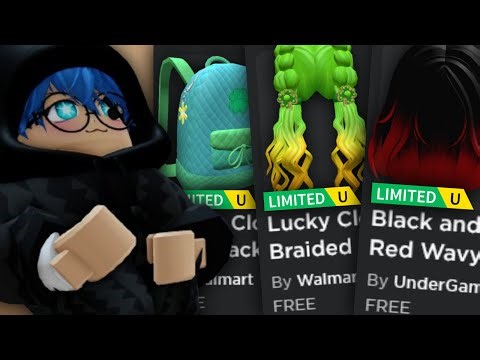 INI DIA! 3 ITEM GRATIS BARU Black Red Wavy Hair, Clover Braided Hair & Clover Backpack DI ROBLOX!!
