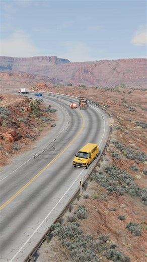 Realistic Highway Car Crashes #74