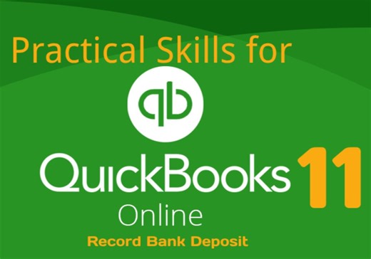 QuickBooks Online - Record bank deposit 记录收款的存储