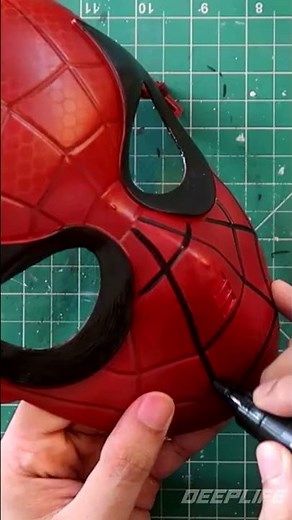 Repainting Cheap Spiderman Mask #shorts #deeplifeshorts