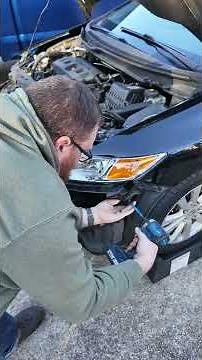 Honda Civic head lights & bumper replacement #honda #hondacivic #repairs #maintenance #mechanic
