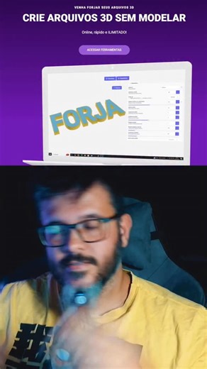 3D Print Studio on Instagram: "Apresento a Forja 3D — a ferramenta online que gera arquivos 3D prontos para você usar e vender! 🚀 ✨ Com a Forja você pode: ✨ Criar modelos 3D personalizados diretamente no navegador — sem baixar software pesado! ✨ Gerar designs ilimitados 🅰️ Letras Caixa 🔑 Chaveiros 🔤 Nomes Decorativos 🔗 Chaveiros articulados 🐕 Pet tags 🆕 Frase decorativa 🤩 E muito mais ✨ Use pelo celular ou computador, em poucos cliques. ✨ Obtenha arquivos de alta qualidade prontos para i