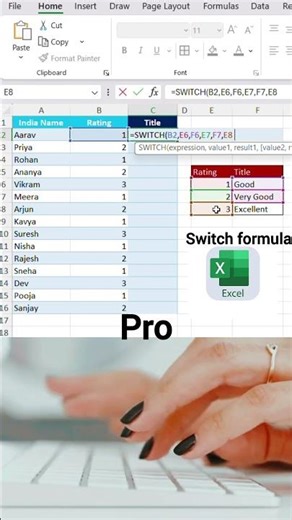beginner to pro , switch formula, #switchformula #exceltricks #paaneducation #computer #windows