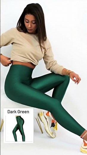 ✨ 5 stunning shades of green glossy leggings ✨
