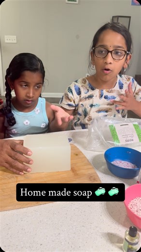 Preethi Naresh on Instagram: "Ammama&Thatha America series Episode-148 Today’s interesting topic soap making… Very easy process.. Home made soap… #soap#making#fun#intresting#easy#handmadesoap#handmade#telugureels#natural#oats#fragrance#rosewater#rosepetals#usa#2025#"