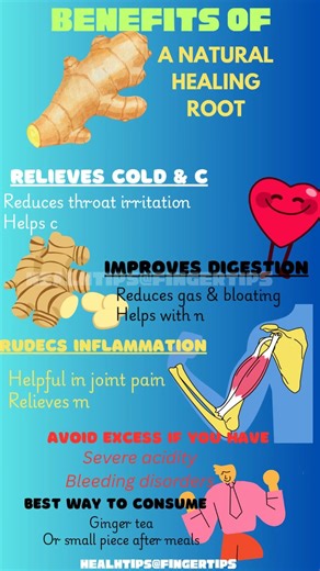 Ginger: The Natural Secret for Cold, Pain & Digestion! 🫚✨ #homeremedies #ginger #healthtips