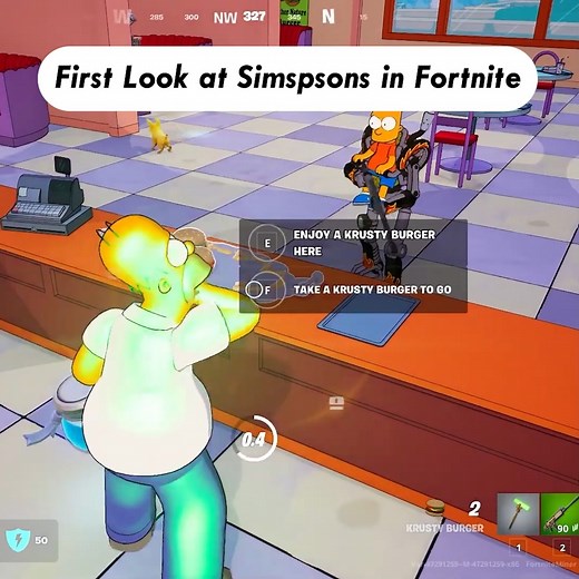 You can now eat Krusty Burgers in #Fortnite 😭 | Fortnite Hub