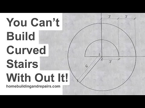 How The Radius And Diameter Are Used To Layout Inside And Outside Curved Lines For Circular Stairs