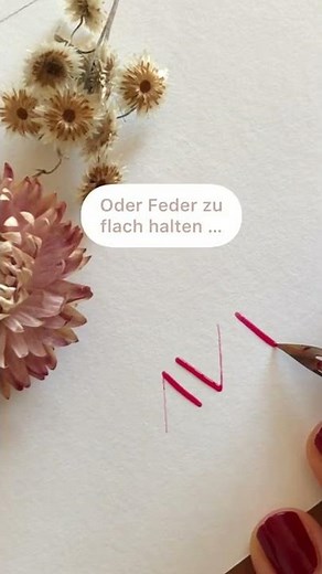 ✍🏼 Moderne Kalligraphie lernen: Zacken und spitze Formen mit Feder und Tinte schreiben