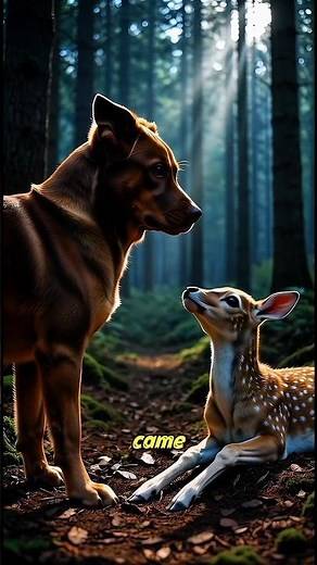 Brave Dog Saves Lost Baby Deer 🐾❤️ | Heartwarming Story #shorts