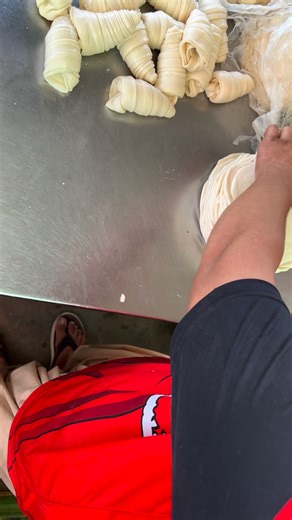 Skilful Hands: Roll bread making perfection🥖 #bread #satisfying #shorts #fyp | Street Foods18