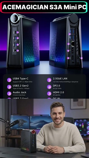 Tiny PC, MASSIVE Power! 🤯 ACEMAGICIAN S3A