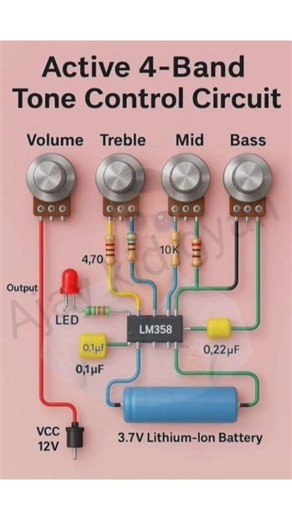 Active 4 - Band Tone Control Circuit ⚙️ #diy #shorts #band #short
