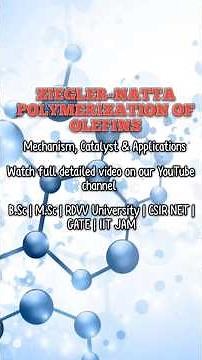 Ziegler–Natta Polymerization of Olefins | Mechanism, Catalyst & Applications | Inorganic Chemistry