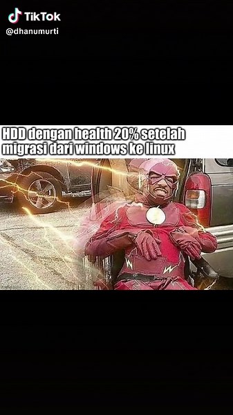 Hardisk sekarat kenceng dikit... Jika dibandingkan dengan windows linux akan menang telak dalam hal kecepatan dan efisiensi dalam penggunaan sumber daya. Bahkan pada hardware yang sepuh sekalipun, Linux dapat berjalan dengan lancar. Di sisi lain, Windows membutuhkan lebih banyak sumber daya untuk berfungsi optimal, terutama untuk fitur-fitur grafis dan aplikasi yang lebih berat. source: fb imphnen #fyp #foryourpage #meme #linux #windows #teknikinformatika #software #programming