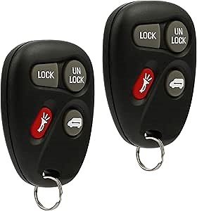 Key Fob Keyless Entry Remote fits Chevy Venture/Oldsmobile Silhouette/Pontiac Montana and Trans Sport 1997 1998 1999 200 2001 (ABO0204T, 10245953), Set of 2