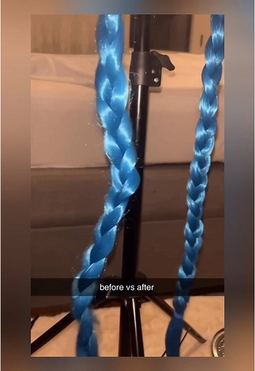 JINX Cosplay - Wig { Hair gel hairspray and a straightening iron. } #arcane #jinxcosplay #jinx #jonxarcane #cosplay #cosplaywig #cosplayarcaneleagueoflegends