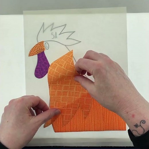 Chicken Applique Pattern Time Lapse