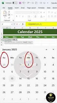 أسهل طريقة لعمل تقويم احترافي في Excel بخطوات بسيطة!Excel #إكسل #تعلم_الإكسل #تقويم ##تقويم_احترافي