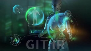 موشن گرافیک هوش مصنوعی فضایی ساختار بدن انسان را برررسی می‌کند با کیفیت 4K