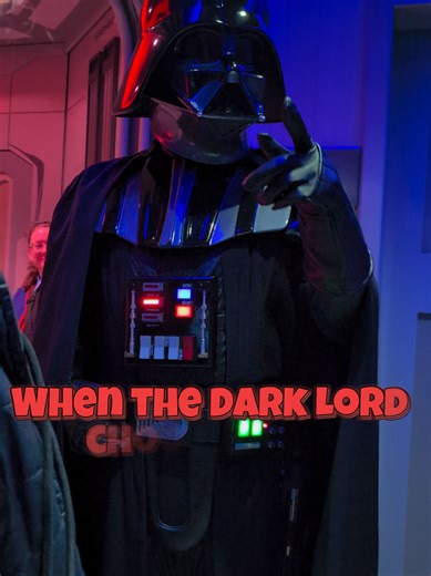 Darth Vader is so intimidating at Disneyland Paris #DisneylandParis #disneymeetandgreet #darthvader #Starwars #starwarstiktok