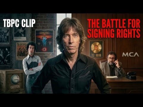 Boston's Tom Scholz, David Geffen, Irving Azoff & the war over signing rights after Tom leaves CBS.