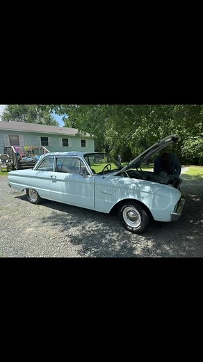 Unk got her running smooth like a sewing machine as he would say💪🏾#ford #falcon #1960 #6cylinder #336#Greensboro#fyp