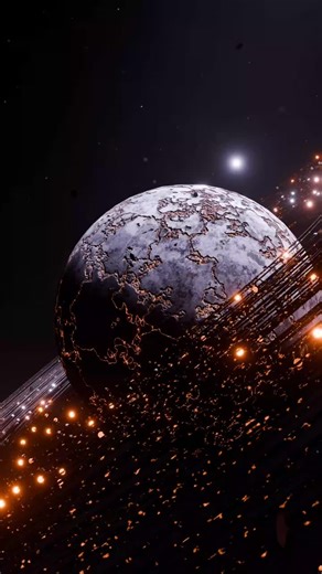 Realistic Planet Animation in Blender 3D . And use geometric nodes realistic scene of a planet in blender 3d. volumetric light give an outstanding look to it support#3d #3danimation #3dproductanimation #3dblender #3dartists
