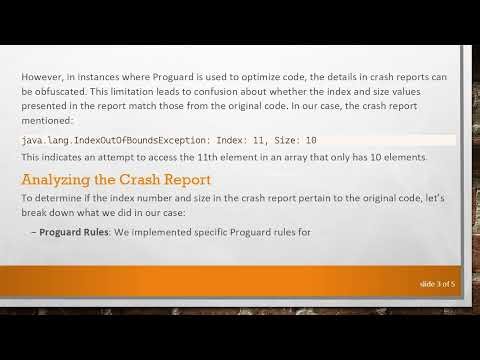 Understanding Crash Reports in Android: Do Index and Size Stay Consistent?