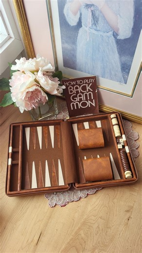 Vintage 1970's Travel Backgammon Set Zip-up Faux-leather Case -made in Taiwan - Etsy