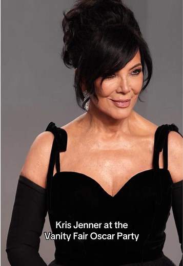 Kris Jenner in All-Black at Vanity Fair Oscar Party
