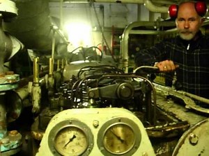 Marine Diesel MAN 6 GV 30/45 first start after overhaul