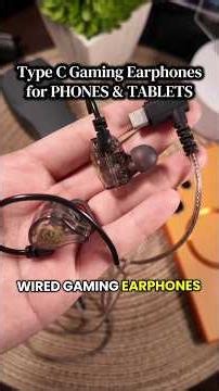 Type C Wired Gaming Earphones for Phones, Tablets, PC - QKZ HiFi Stereo Bass Earbuds with Microphone