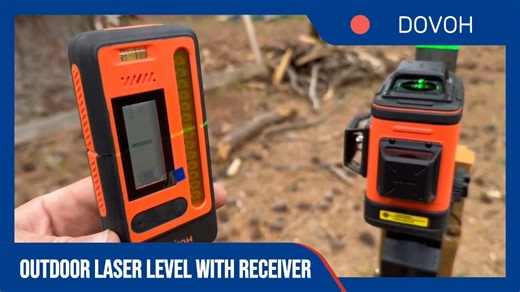 Watch Outdoor laser level with receiver, perfect for construction projects on Amazon Live