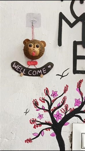 wall hanging 😱|| coconut reuse #diy #diycrafts #craft #shorts #viral #trending