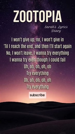 Try everything Lyrics - Shakira #shakira#zootopia#song#lyrics#english#trending#shorts#bts