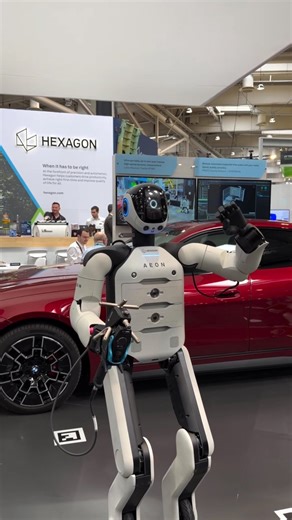 This robot solves industrial use cases while humanoids wait for dexterity! 🤖While many humanoids are waiting for the dexterity problem to be solved, AEON is already working on further industrial use cases like quality inspection with Hexagon equipment.During HANNOVER MESSE, @HexagonAB AEON navigates to a vehicle, scans parts using Hexagon's AS-1 laser scanner with 30-40 micron accuracy (precise enough to capture skin line detail).Once AEON scans something like a car, it remembers the geometry a